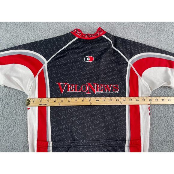 Capo Forma Jersey Mens Large Cycling Full Zip Velo News Red Black Made in Italy - Picture 9 of 11